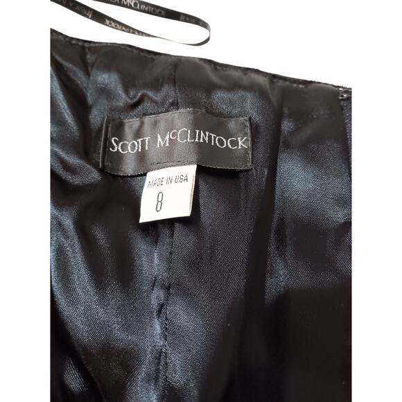 NEW Y2K SCOTT MCCLINTOCK Dress Crushed Velvet READ Small Formal Prom Vintage 00s - Picture 8 of 16